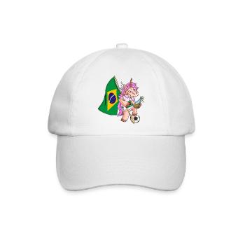 Brasilien Party Einhorn - Baseballkappe - Weiß/Weiß - Vorne