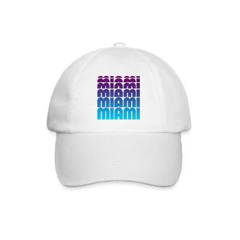 Miami Grid Gradient - Baseballkappe - Weiß/Weiß - Vorne