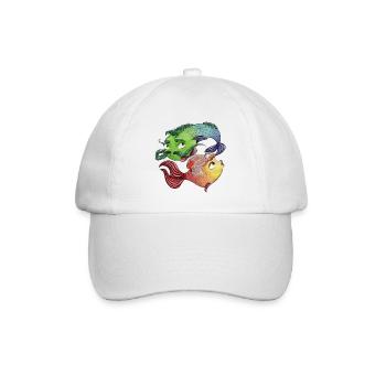 Tierkreis: Fische - Baseballkappe - Weiß/Weiß - Vorne