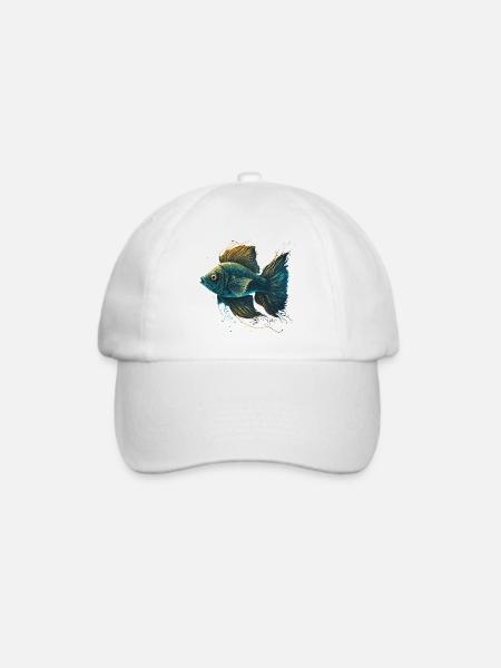 Ein Fisch - Baseballkappe - Weiß/Weiß