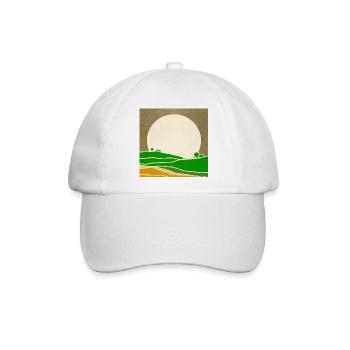 Retro Sunset - Baseballkappe - Weiß/Weiß - Vorne