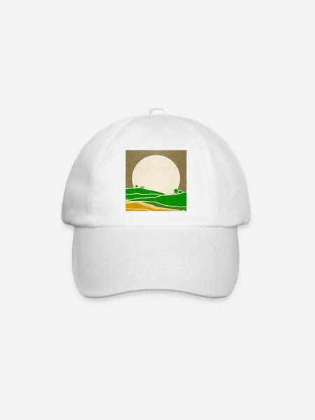 Retro Sunset - Baseballkappe - Weiß/Weiß