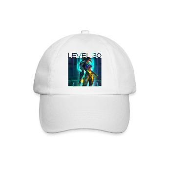 Gaming Heldin - LEVEL 30 - Baseballkappe - Weiß/Weiß - Vorne