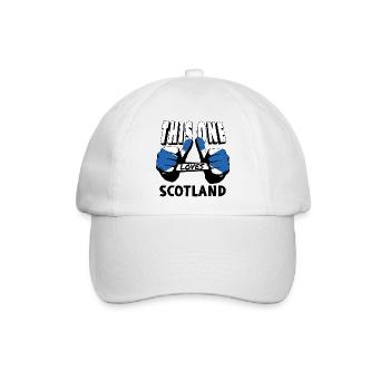 Schottland Flagge Schottische Fahne Alba GB UK - Baseballkappe - Weiß/Weiß - Vorne