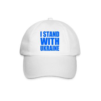 I stand with ukraine - Baseballkappe - Weiß/Weiß - Vorne