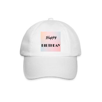 ALLES GUTE ZUM GEBURTSTAG, ALLES GUTE ZUM GEBURTSTAG, GEBURTSTAG, GEBURTSTAG - Baseballkappe - Weiß/Weiß - Vorne