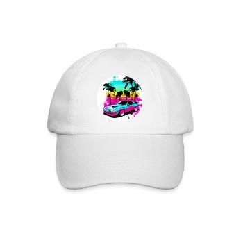 Miami Car 1 - Baseballkappe - Weiß/Weiß - Vorne