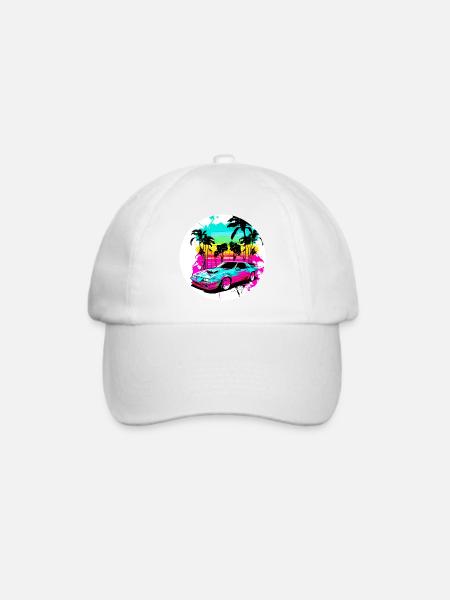Miami Car 1 - Baseballkappe - Weiß/Weiß