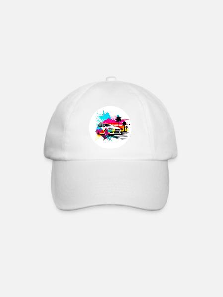 Miami Car 4 - Baseballkappe - Weiß/Weiß