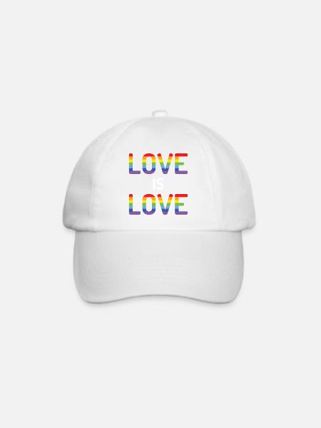 Pride Month - Liebe ist Liebe - Baseballkappe - Weiß/Weiß