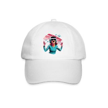 Virtuelle Welten - Baseballkappe - Weiß/Weiß - Vorne