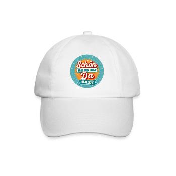 Schön das du da bist - Baseballkappe - Weiß/Weiß - Vorne