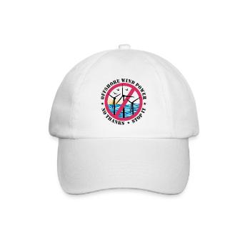 Offshore Windenergie Nein Danke - Baseballkappe - Weiß/Weiß - Vorne