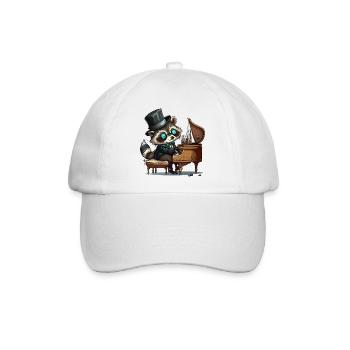 Schaukelnder Waschbär - Baseballkappe - Weiß/Weiß - Vorne