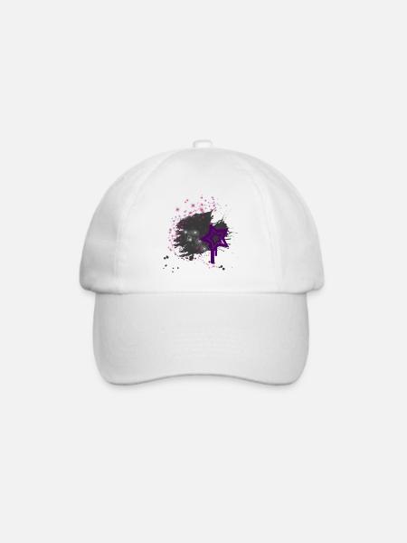 Star - Baseballkappe - Weiß/Weiß