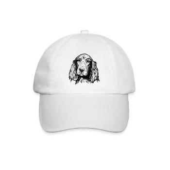 Irish Setter Portrait - Baseballkappe - Weiß/Weiß - Vorne