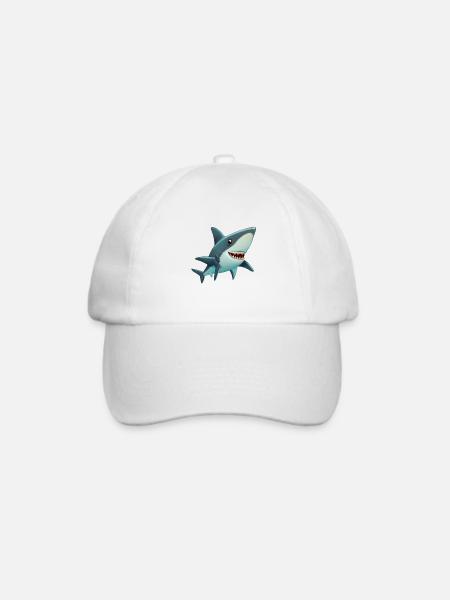 Hai - Baseballkappe - Weiß/Weiß