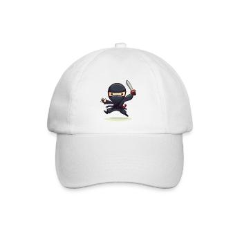 Ninja - Baseballkappe - Weiß/Weiß - Vorne