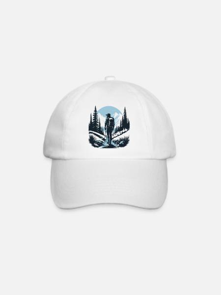 Hike with me - Baseballkappe - Weiß/Weiß