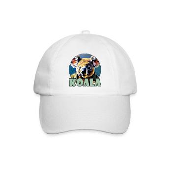 Koala / Tierwelt / Eukalyptus / Baumbewohner / Zoo - Baseballkappe - Weiß/Weiß - Vorne
