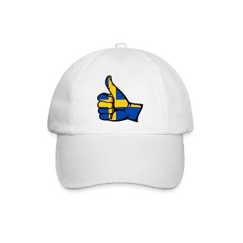 Schweden Flagge alles klar Symbol - Baseballkappe - Weiß/Weiß - Vorne