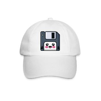 Diskette! Nostalgische Technik! - Baseballkappe - Weiß/Weiß - Vorne