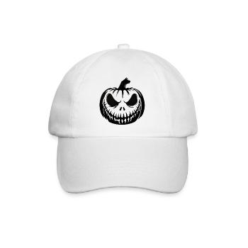 Kürbis Geist Halloween - Baseballkappe - Weiß/Weiß - Vorne