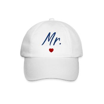 Herr - Baseballkappe - Weiß/Weiß - Vorne