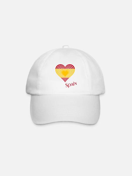 Spanien Spain - Baseballkappe - Weiß/Weiß