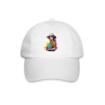 Farmerin / Bäuerin / Bauernhof / Ernte / Frau - Baseballkappe - Weiß/Weiß - Vorne