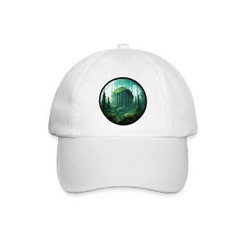 Wald / Wildnis / Natur / Bäume / grün / Idylle - Baseballkappe - Weiß/Weiß - Vorne