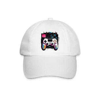 Gamer Controller - Baseballkappe - Weiß/Weiß - Vorne