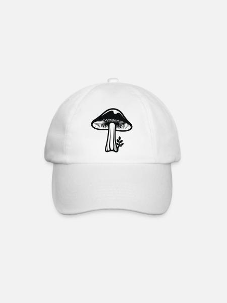 Pilz - Baseballkappe - Weiß/Weiß