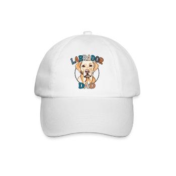 Gelber Labrador Dad Hunde Hund Labbi Wilsigns - Baseballkappe - Weiß/Weiß - Vorne