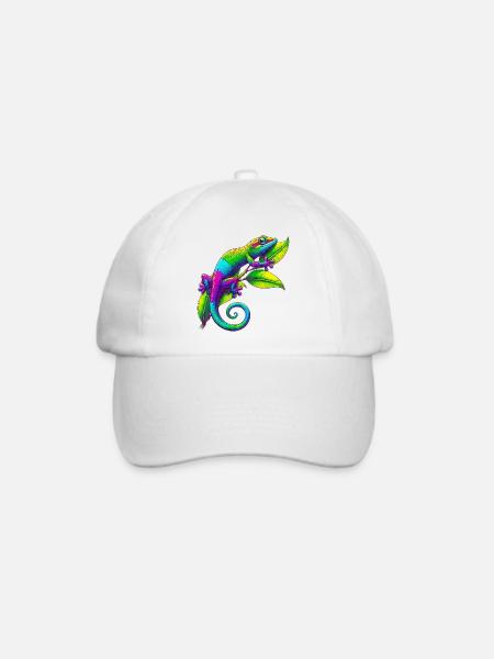 Gecko - Baseballkappe - Weiß/Weiß