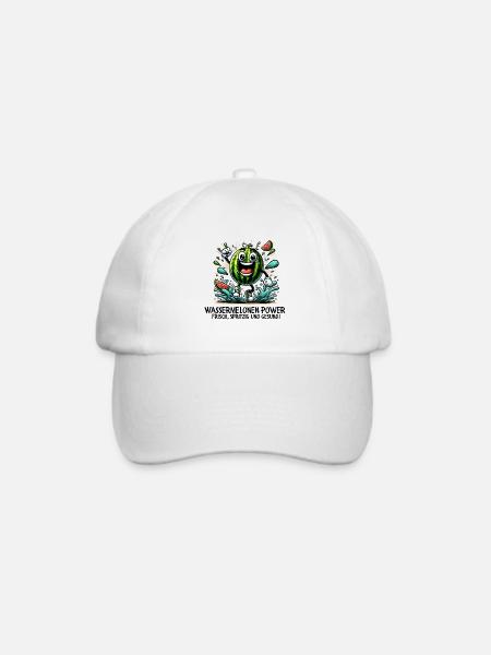 Wassermelonen Power - Baseballkappe - Weiß/Weiß