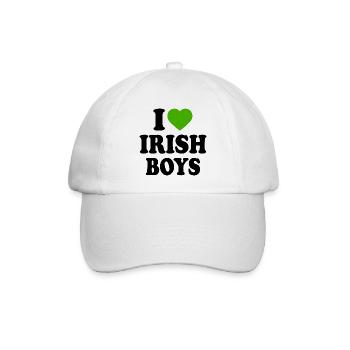 i love irish boys - Baseballkappe - Weiß/Weiß - Vorne
