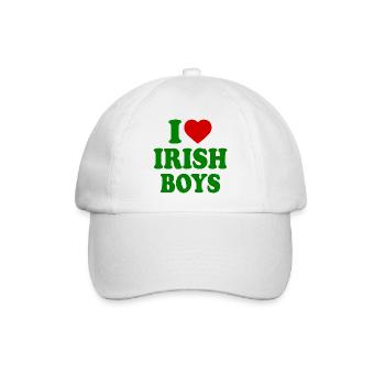 I love irish boys - Baseballkappe - Weiß/Weiß - Vorne