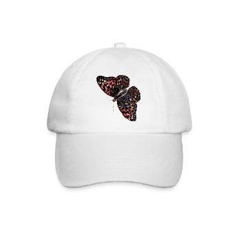 Bunter Schmetterling Watercolor - Baseballkappe - Weiß/Weiß - Vorne