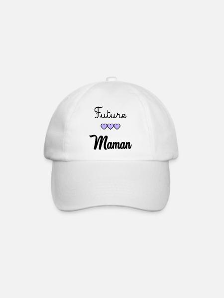 WERDENDE MAMA - Baseballkappe - Weiß/Weiß