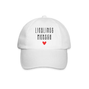 Lieblingsmensch - Baseballkappe - Weiß/Weiß - Vorne