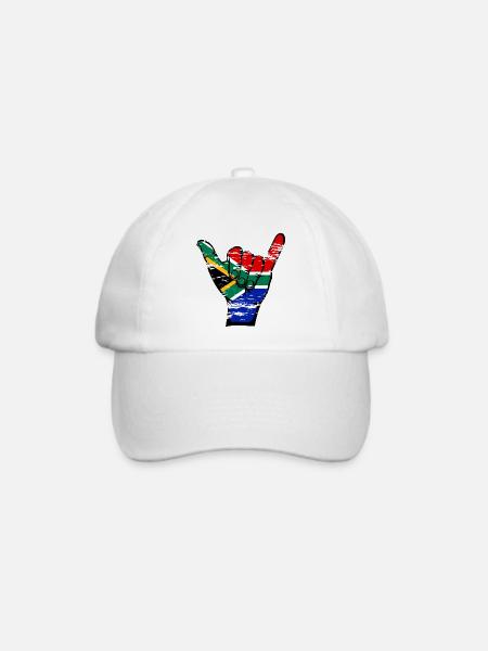 Südafrika Flagge Surfing Symbol used - Baseballkappe - Weiß/Weiß