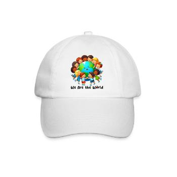 Wir sind die Welt - Baseballkappe - Weiß/Weiß - Vorne