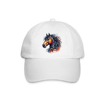 Pferd - Baseballkappe - Weiß/Weiß - Vorne
