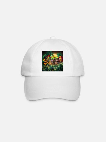 Jamaica Nr 2 - Baseballkappe - Weiß/Weiß