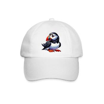 Papageitaucher - Baseballkappe - Weiß/Weiß - Vorne