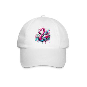 Flamingo - Baseballkappe - Weiß/Weiß - Vorne