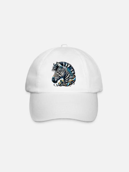 Zebra - Baseballkappe - Weiß/Weiß