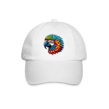 Papagei - Baseballkappe - Weiß/Weiß - Vorne