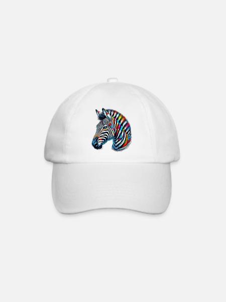 Zebra - Baseballkappe - Weiß/Weiß